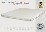 KS Kouppas Semi Double Foam Mattress Topper Complete 130x190x6cm