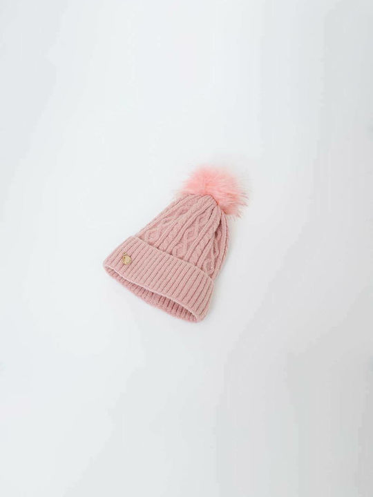 Fragola CP-03 Γυναικείος Pom Pom Beanie Σκούφος σε Ροζ χρώμα