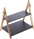 Leone Buffet Display Stand Wooden 40cm (2 Levels) 1pcs