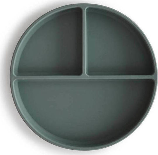 Mushie Baby Food Plate Shifting made of Silicone Green