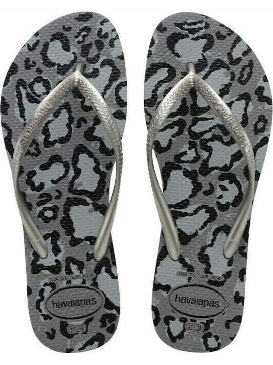 Havaianas Slim Animals Women's Flip Flops Gray