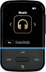 Sandisk Clip Sport Go New MP3 Player (32GB) με Οθόνη LED LCD 1.22" Μπλε