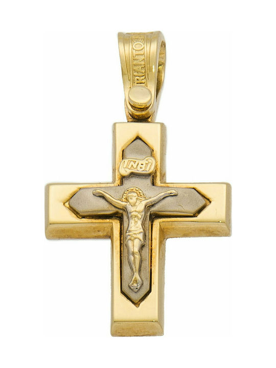 Triantos Gold Kreuz 14K mit dem Gekreuzigten