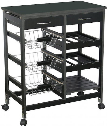 Urban Living Wooden Food Rack 8 Tiers Black Urban Living Wooden Food Rack 8 Tiers Black