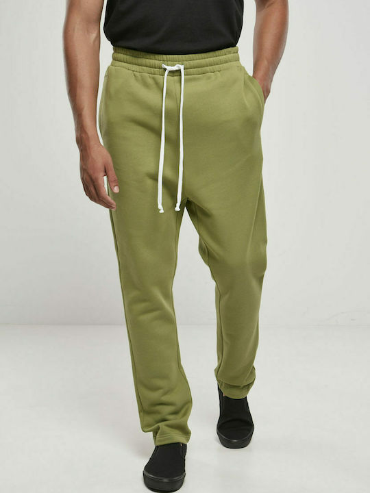 Urban Classics TB4141 Men's Sweatpants with Rubber Khaki