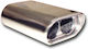 Americat Exhaust Muffler Universal Flat Angled with Two Holes 114x140x150mm