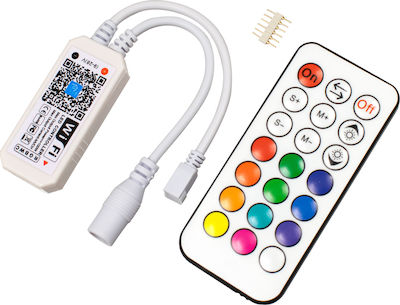 GloboStar Fără fir Controler RGBW și RGB RF: RF (Radiofrecvență) cu telecomandă LED RGBW-WW Controller με Χειριστήριο 73430
