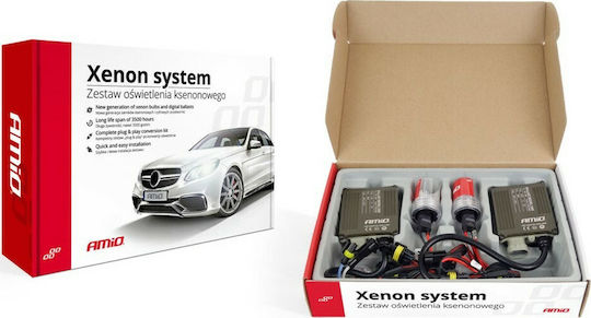 AMiO Xenon Set de Iluminare H4 Can bus 35W 12V 8000K Alb rece