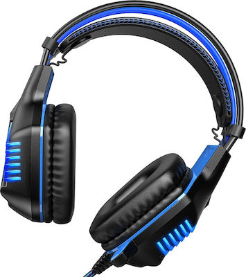 Borofone BO101 Racing Over Ear Gaming Headset με σύνδεση 3.5mm / USB Μπλε