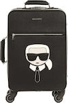 Karl Lagerfeld 205W3007-999 Kabinenreisekoffer Weichschalen Schwarz mit 4 Räder Höhe 48cm 230M3198-A999