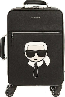 Karl Lagerfeld 205W3007-999 Cabin Travel Suitcase Fabric Black with 4 Wheels Height 48cm 230M3198-A999