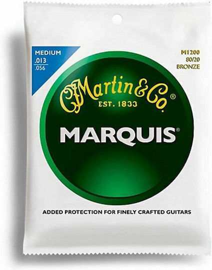 Martin Set of 80/20 Bronze Strings for Acoustic Guitar Marquis 13 - 56"