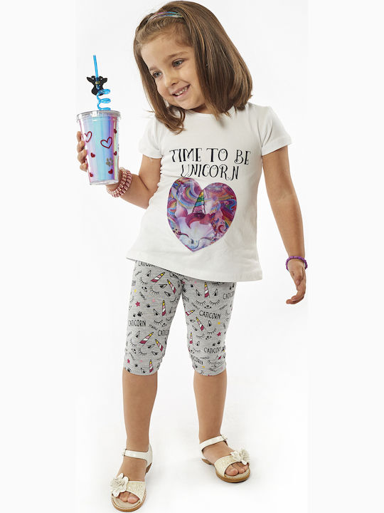 Evita Kids' Set with Leggings Summer 2pcs White