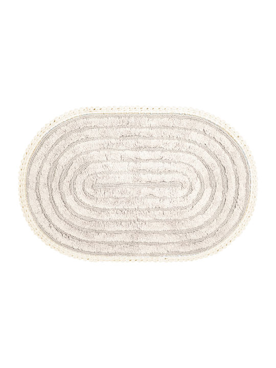 Nef-Nef Bath Mat Cotton Oval 028007 028007 1121 Cream 55x85cm