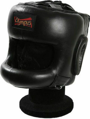 Olympus Sport Full Face Adult Full Face Boxing Headgear Leather Black