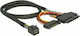 DeLock Mini SAS - 22-Pin SATA III Cable 50cm Μαύρο (84819)