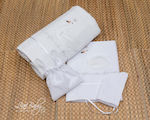 Lina Baby Baptism Towel Set Κύκνος Λευκό