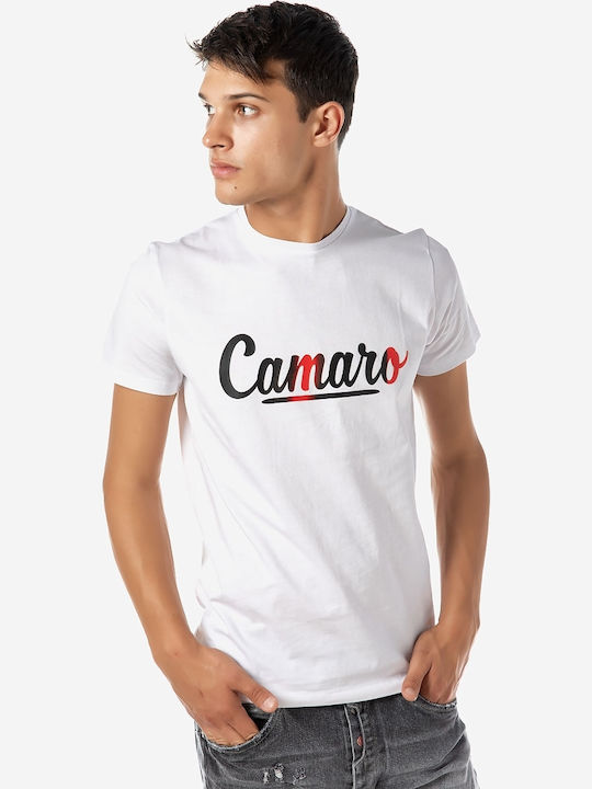 Camaro Ανδρικό T-shirt Λευκό με Λογότυπο