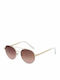 Guess Women's Sunglasses with White Metal Frame and Brown Gradient Lens GF0367 32T