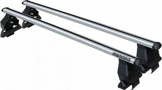 Menabo Aluminum Car Roof Bars for Suzuki Celerio 5D for Cars with Factory Bars Set with Roof Rack Legs Silver