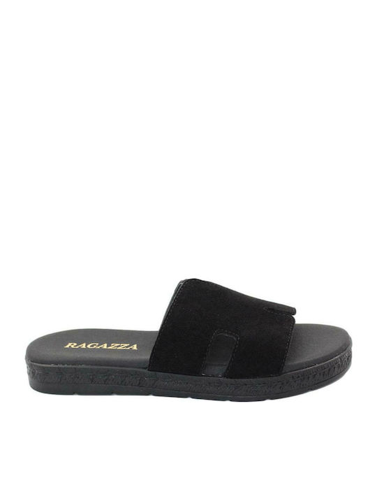 Ragazza Women's Flat Sandals in Black Color