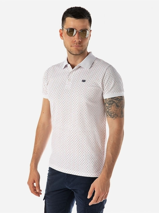 Camaro Men's Short Sleeve Blouse Polo White