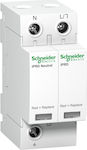 Schneider Electric Acti 9 2-Poles Inspired T2 Panel Lightning Protection 1P+N 5kA με Αποσπώμενα Φυσίγγια