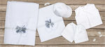 Mouchtaris Collection Baptism Towel Set Λευκό