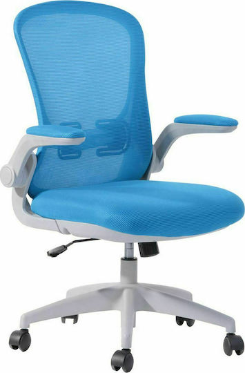 Woodwell BF2920 Office Chair with Fixed Arms Grey / Blue ΕΟ515,2