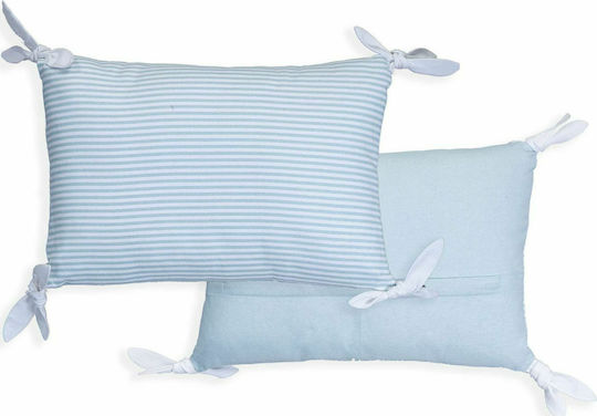 Nef-Nef Homeware Διακοσμητικό Μαξιλάρι Κούνιας Deco Time Γαλάζιο 35x45cm