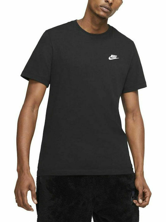 Nike Sportswear Club Ανδρικό T-shirt Μαύρο Μονό...