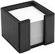 Leather Paper Holder in Black Color 11.5x8x11.5cm.