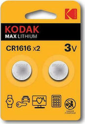 Kodak Max Litiu Baterii Pentru Ceasuri CR1616 3V 2 Buc