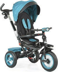 Byox Jockey Air Kids Tricycle Foldable With Air Wheels, Sunshade, Push Handle & Storage Basket for 1-5 Years Turquoise