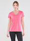 Under Armour Women's Athletic T-shirt with V Neckline Pink