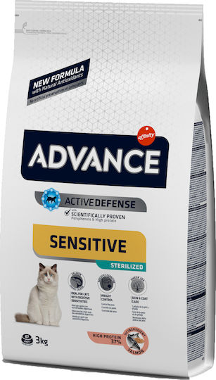 Affinity Advance Sensitive Sterilized Trockenfutter für erwachsene sterilisierte Katzen mit empfindlichem Magen-Darm-Trakt mit Lachs 10kg