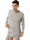Men's Undershirt Long-sleeved in Gray Color