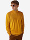 Sogo Men's Long Sleeve Sweater Turtleneck Mustard