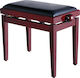 Soundsation Σκαμπό Πιάνου Ρυθμιζόμενο Glossy Mahogany Μ54xΠ23xΥ44.5-53.5cm