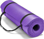 MDS Στρώμα Γυμναστικής Yoga/Pilates Μωβ με Ιμάντα Μεταφοράς (180x60x1.5cm)