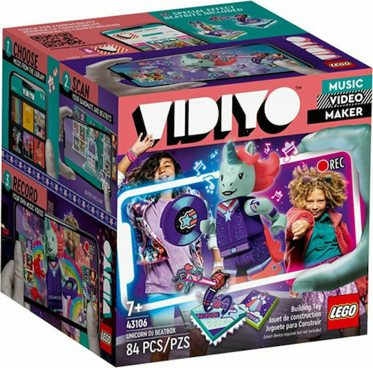 LEGO Vidiyo Unicorn DJ BeatBox Pentru 7+ Ani 84 Bucăți