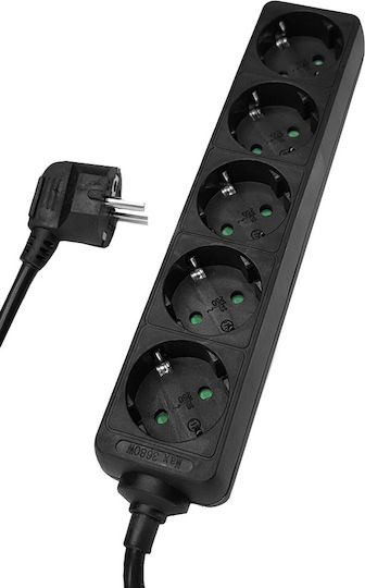 Powertech Steckdosenleiste 5 Positionen mit Kabel 3m