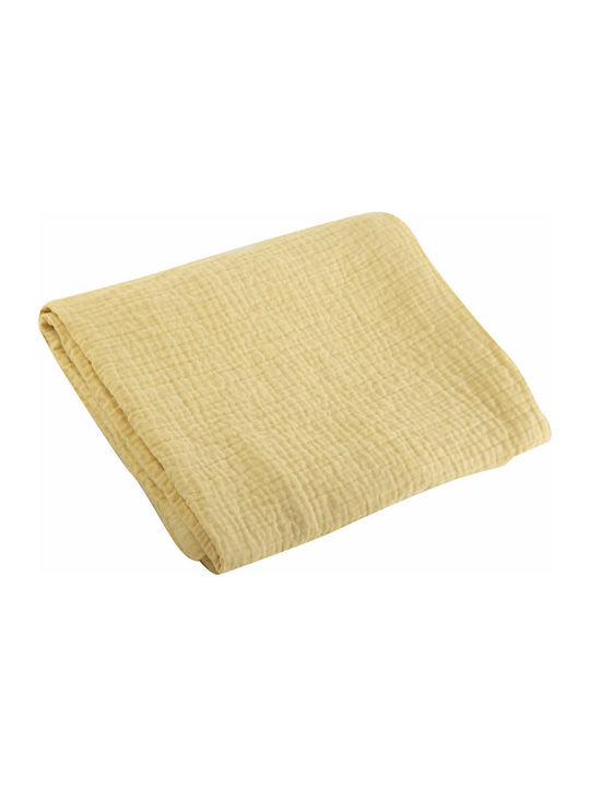 Nef-Nef Homeware Κουβέρτα Κούνιας Tenderness Βαμβακερή Κίτρινη 110x150εκ.