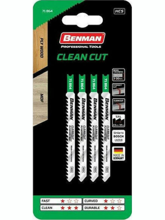 Benman 71864 Blade for Wood 100mm 5pcs