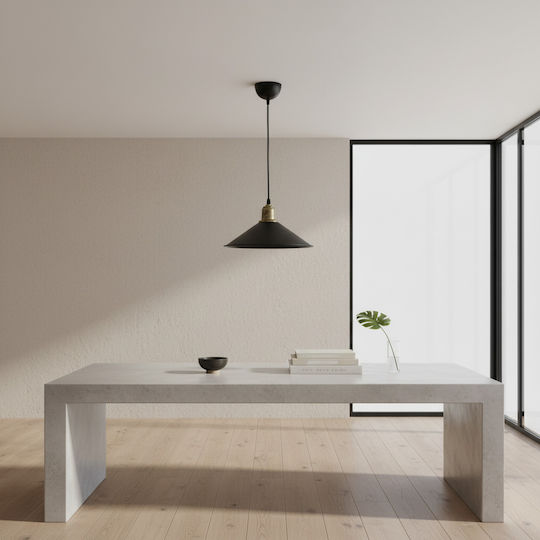 Pakketo PWL-0964 Pendant Light Black with Socket E27 30x62cm