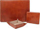 Tuscany Leather Σετ Γραφείου με Σουμέν Honey 3τμχ