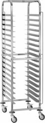 Bartscher Carucior pentru bucătărie comercială pentru 18 tăvi H189.5xL53.5xL68.5cm Bartscher Carucior pentru bucătărie comercială pentru 18 tăvi H189.5xL53.5xL68.5cm