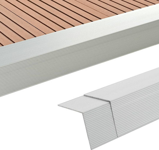 vidaXL Deck Ecke für Gartenboden aus Aluminium 170x5.5cm 5Stück 170cm