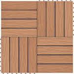 vidaXL WPC Garden Decking Board 30x30cm 11pcs