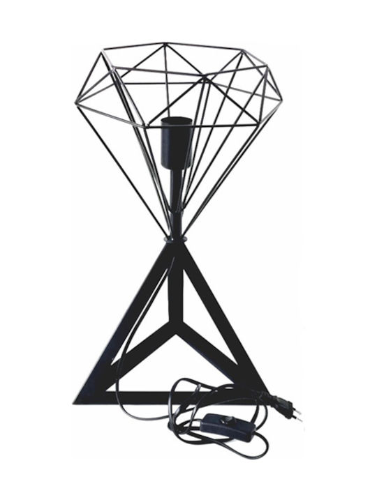 Lampă de masă LUCE negru în formă de diamant |LC-4291